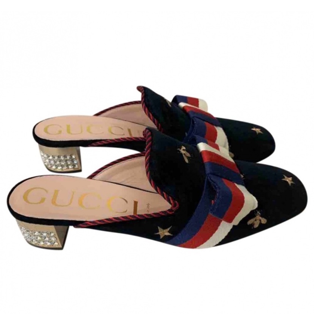 Gucci sylvie crystal embellished mules